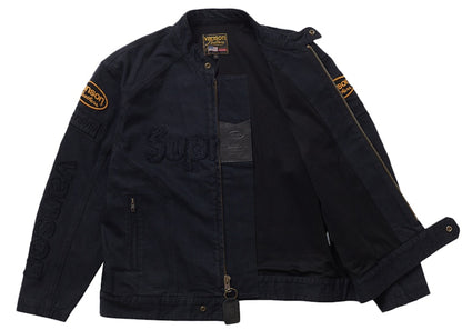 Supreme Vanson Leathers Cordura Denim Jacket Black