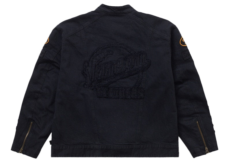 Supreme Vanson Leathers Cordura Denim Jacket Black