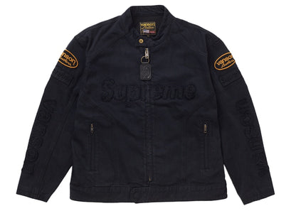 Supreme Vanson Leathers Cordura Denim Jacket Black