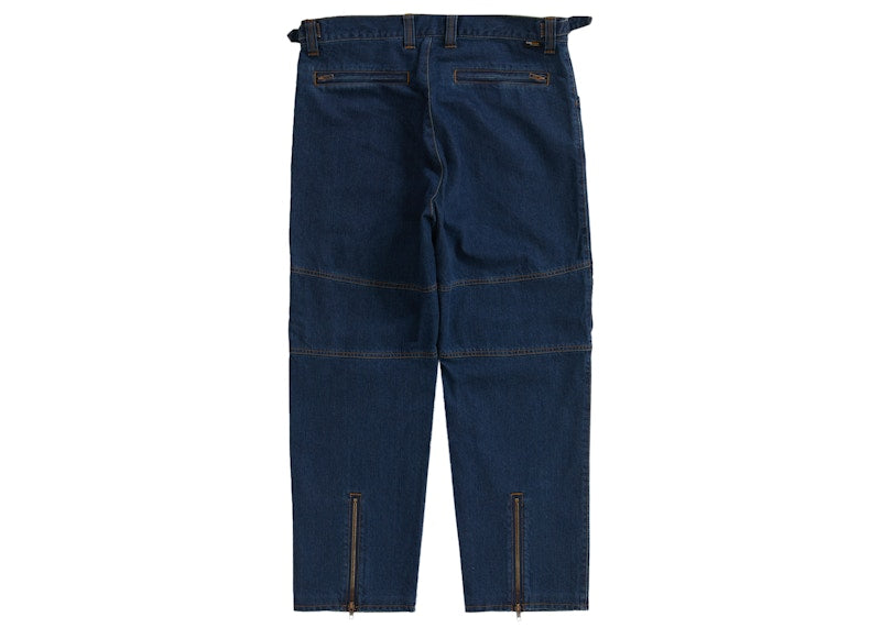 Supreme Vanson Leathers Cordura Denim Racing Pant Blue