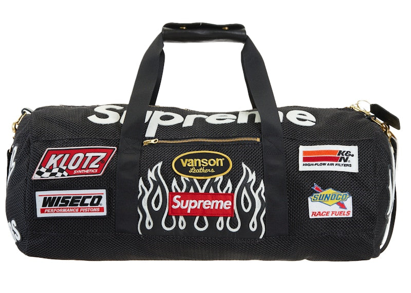 Supreme Vanson Leathers Cordura Mesh Duffle Bag Black