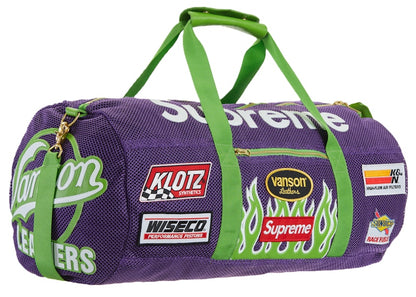 Supreme Vanson Leathers Cordura Mesh Duffle Bag Purple