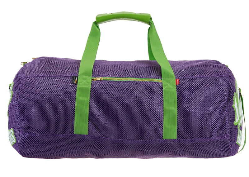 Supreme Vanson Leathers Cordura Mesh Duffle Bag Purple