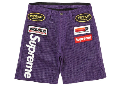 Supreme Vanson Leathers Cordura Mesh Short Purple