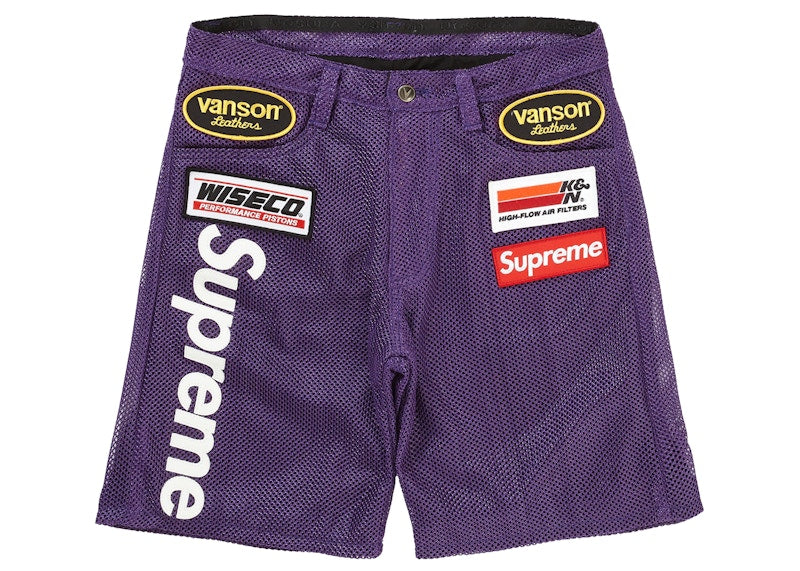 Supreme Vanson Leathers Cordura Mesh Short Purple