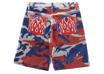 Supreme Vanson Leathers Cordura Mesh Short Red Camo