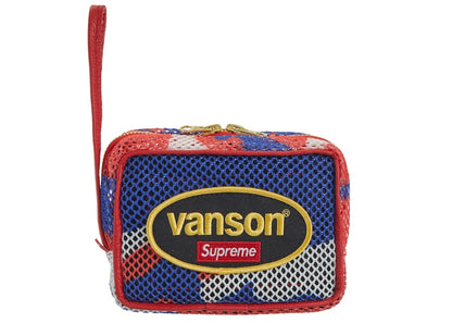 Supreme Vanson Leathers Cordura Mesh Wrist Bag Red Camo