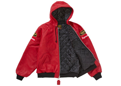 Supreme Vanson Leathers Hooded Work Jacket Red