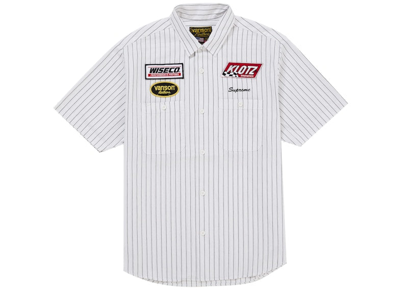 Supreme Vanson Leathers S/S Work Shirt Stripe