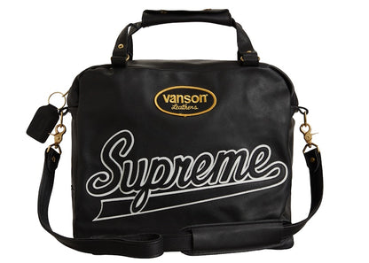 Supreme Vanson Leathers Spider Web Bag Black