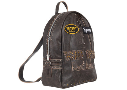 Supreme Vanson Leathers/b.b. Simon Backpack Brown