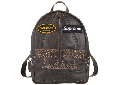 Supreme Vanson Leathers/b.b. Simon Backpack Brown