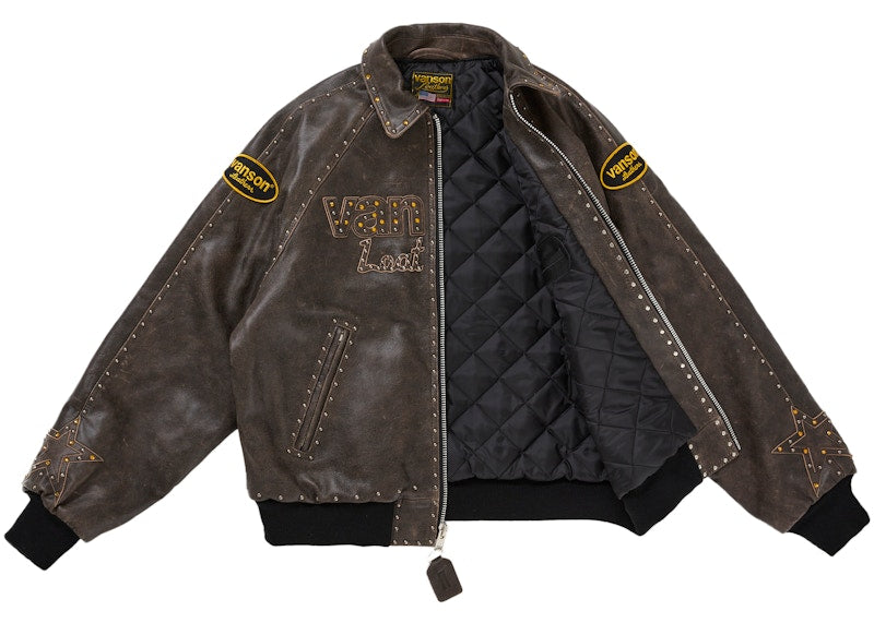 Supreme Vanson Leathers b.b. Simon Jacket Brown