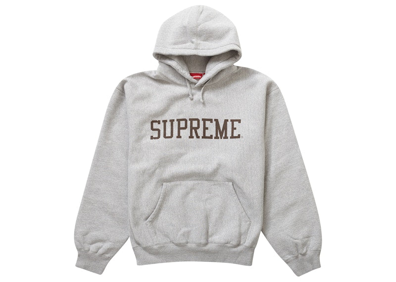 Supreme Varsity Hooded Sweatshirt Heather Grey