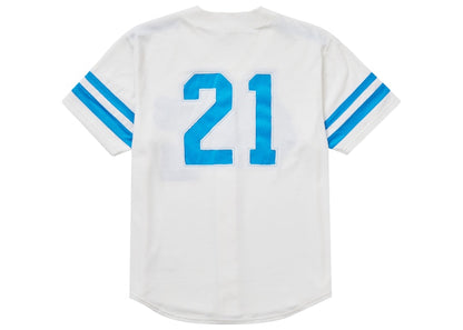 Supreme Velour Baseball Jersey White