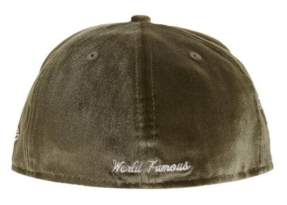 Supreme Velour Box Logo New Era Olive