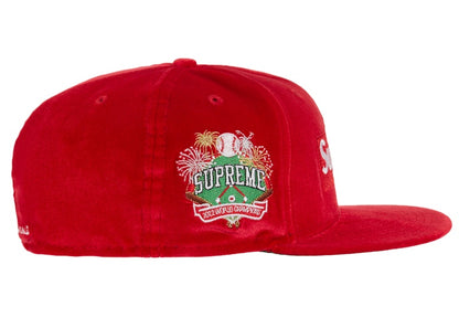 Supreme Velour Box Logo New Era Red
