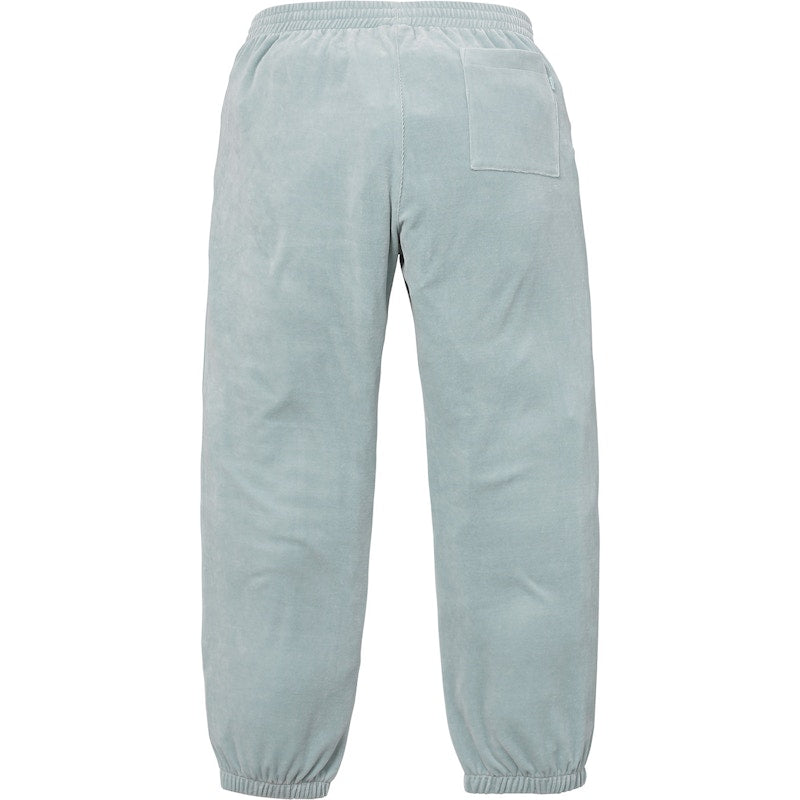 Supreme Velour Warm Up Pant Light Blue