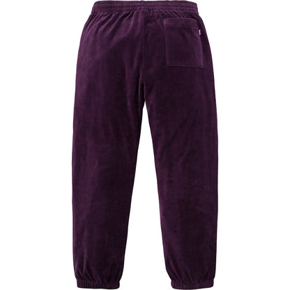 Supreme Velour Warm Up Pant Purple