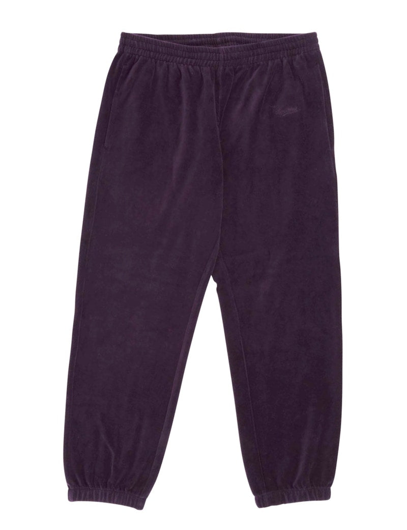 Supreme Velour Warm Up Pant Purple