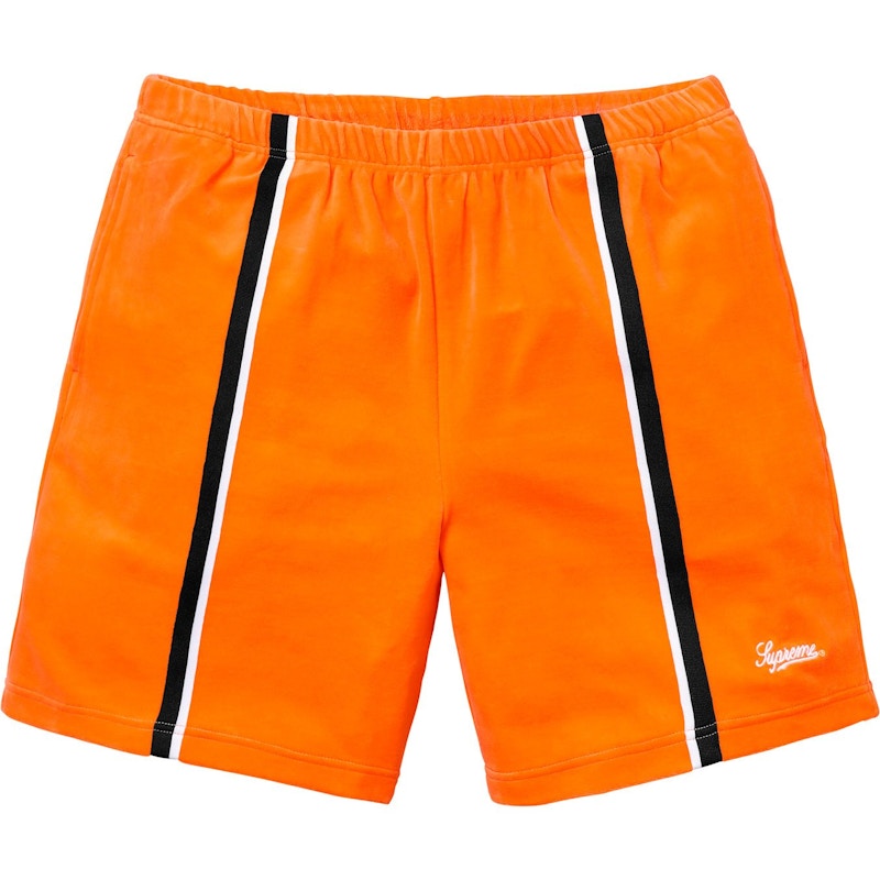 Supreme Velour Warm Up Short Orange