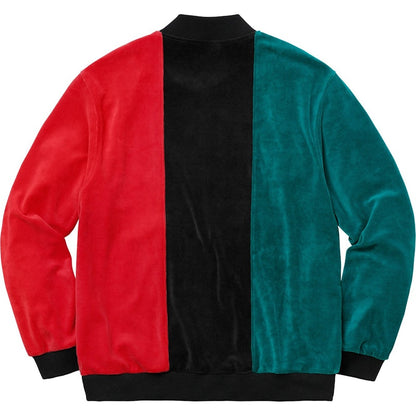 Supreme Velour Zip Up Jacket Black