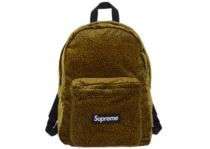 Supreme Velvet Backpack Tan Leopard
