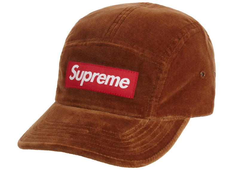 Supreme Velvet Camp Cap (FW20) Brown