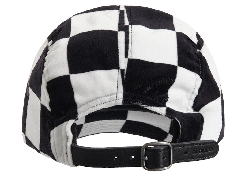 Supreme Velvet Camp Cap (FW20) Checkerboard