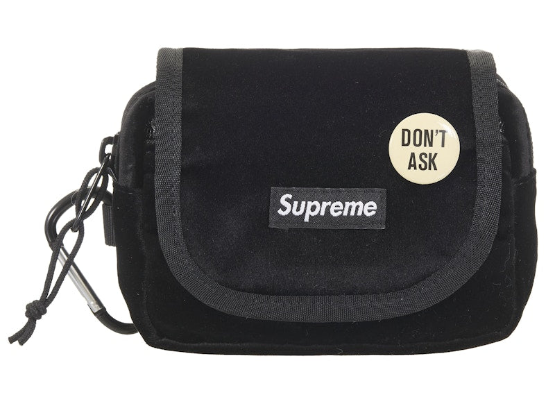 Supreme Velvet Mini Pouch Black