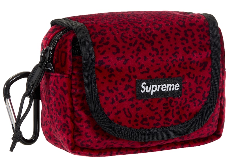 Supreme Velvet Mini Pouch Red Leopard