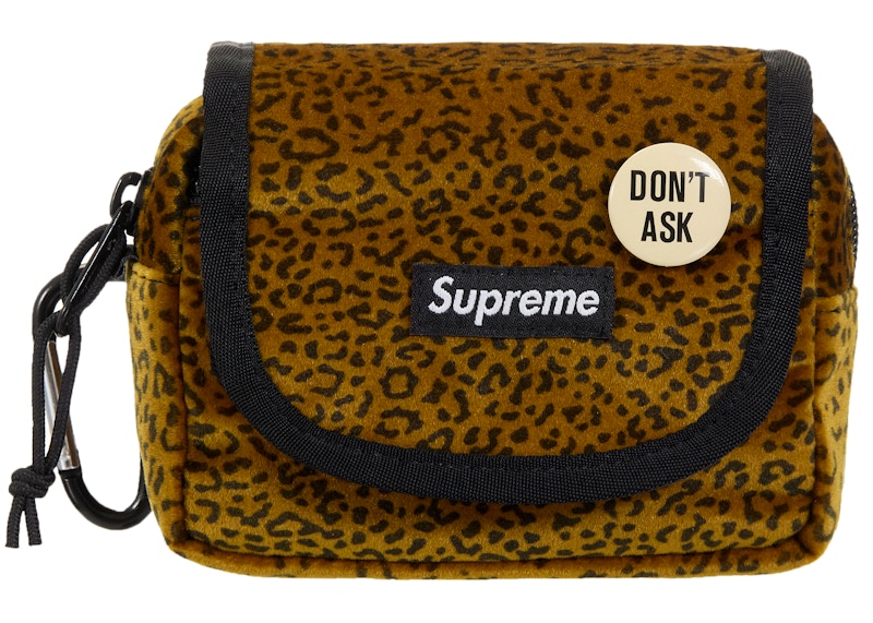 Supreme Velvet Mini Pouch Tan Leopard