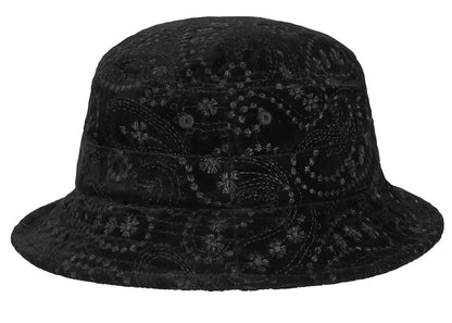 Supreme Velvet Paisley Boonie Black