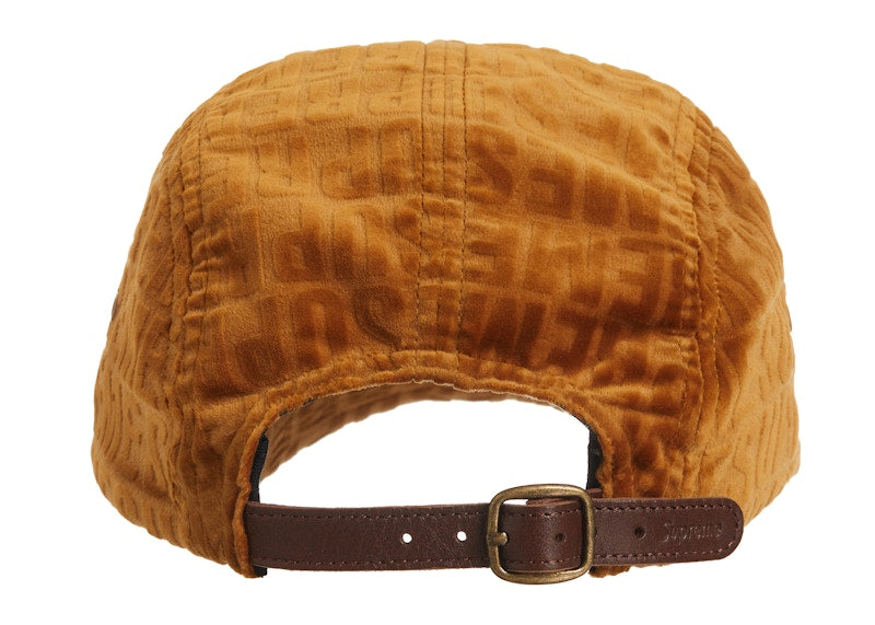 Supreme Velvet Pattern Camp Cap Brown