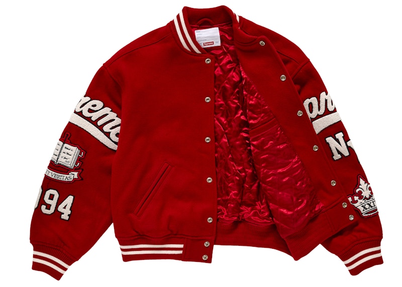 Supreme Veritas Varsity Jacket Red