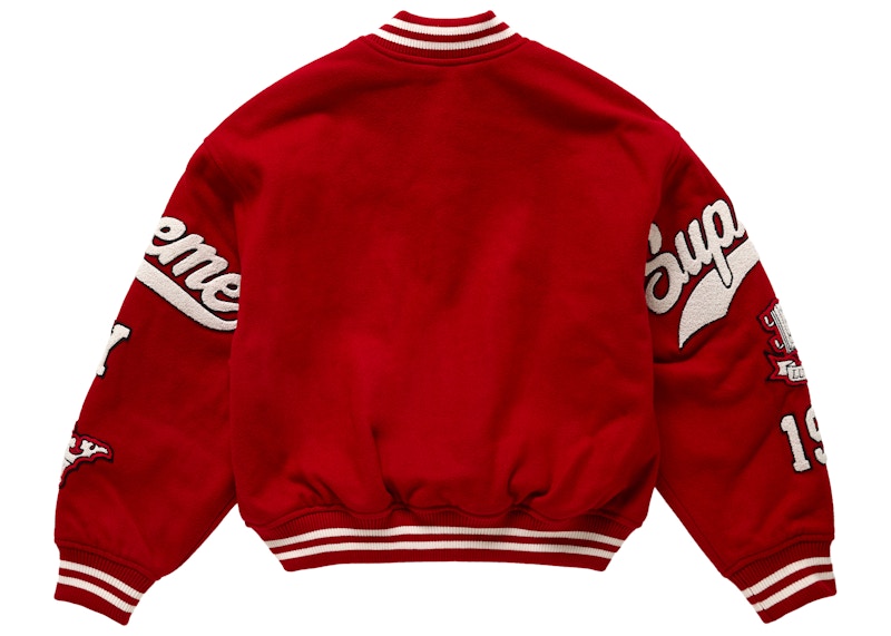 Supreme Veritas Varsity Jacket Red