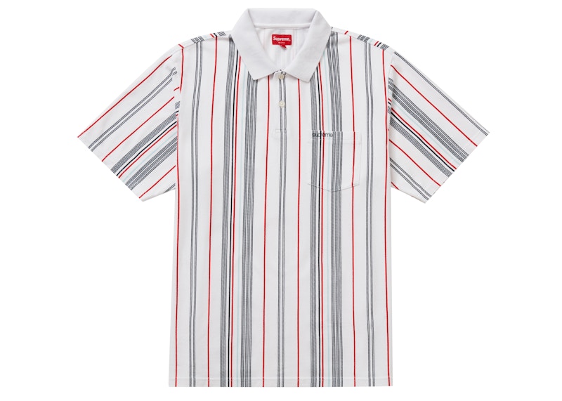Supreme Vertical Stripe Polo White
