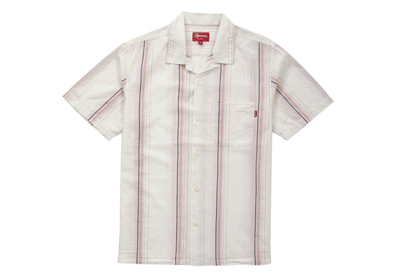 Supreme Vertical Stripe S/S Shirt Off-White