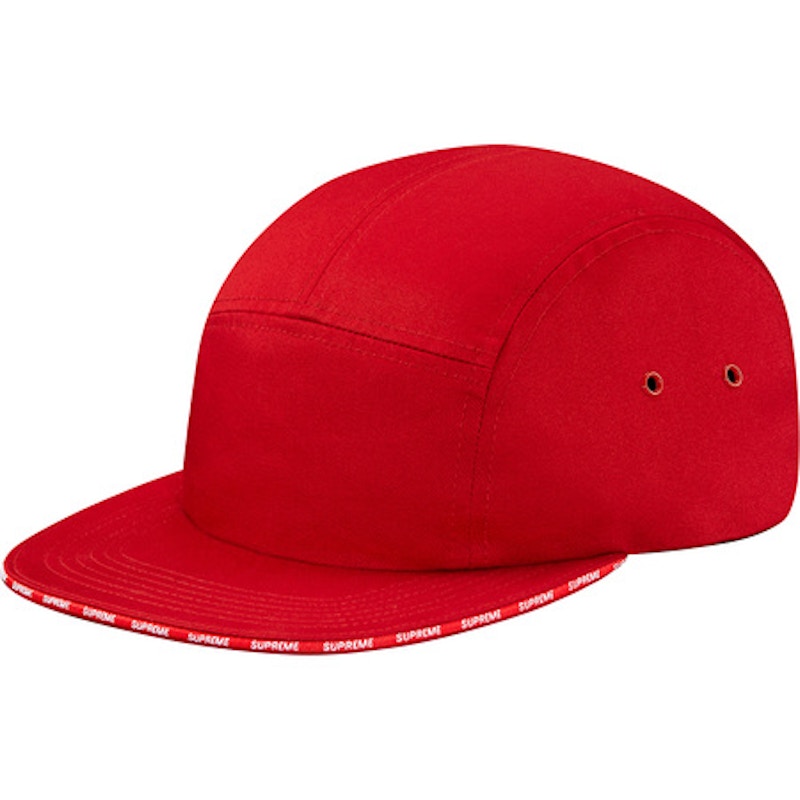 Supreme Visor Tape Camp Cap Red
