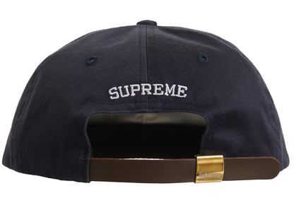 Supreme Visor Logo Twill 6-Panel Navy