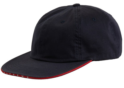 Supreme Visor Logo Twill 6-Panel Navy