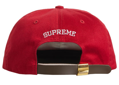 Supreme Visor Logo Twill 6-Panel Red