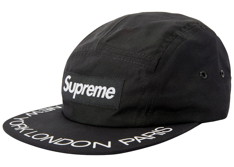 Supreme Visor Print Camp Cap Black