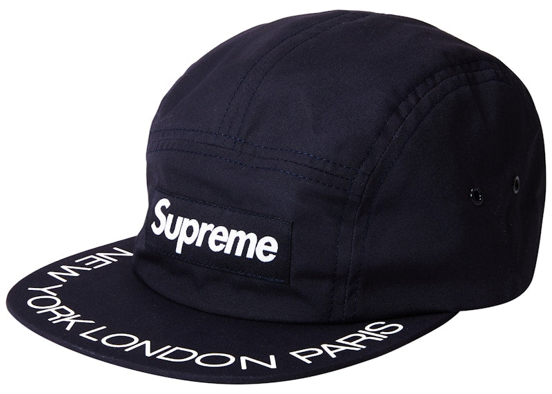 Supreme Visor Print Camp Cap Navy