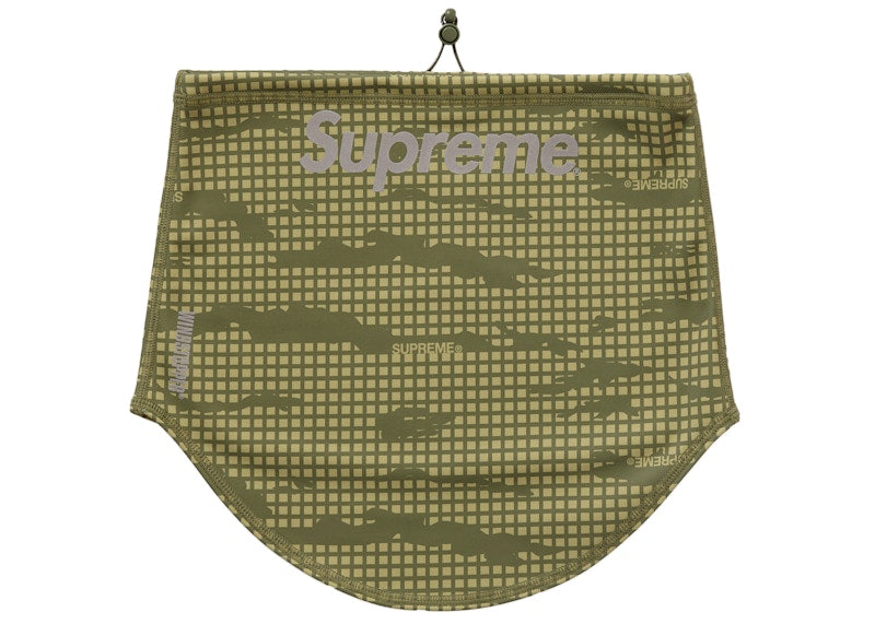 Supreme WINDSTOPPER Neck Gaiter Olive Grid Camo