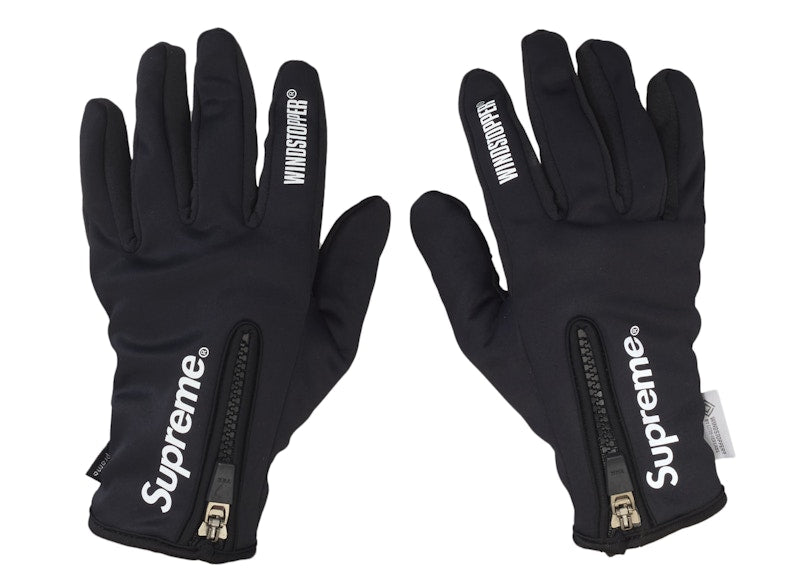 Supreme WINDSTOPPER Zip Gloves Black