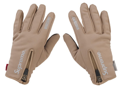 Supreme WINDSTOPPER Zip Gloves Taupe