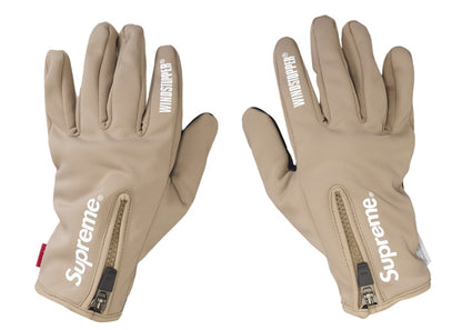 Supreme WINDSTOPPER Zip Gloves Taupe