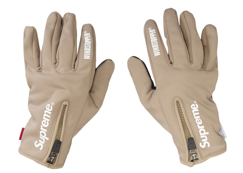 Supreme WINDSTOPPER Zip Gloves Taupe