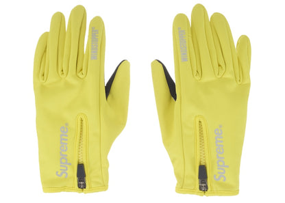 Supreme WINDSTOPPER Zip Gloves (FW25) Yellow
